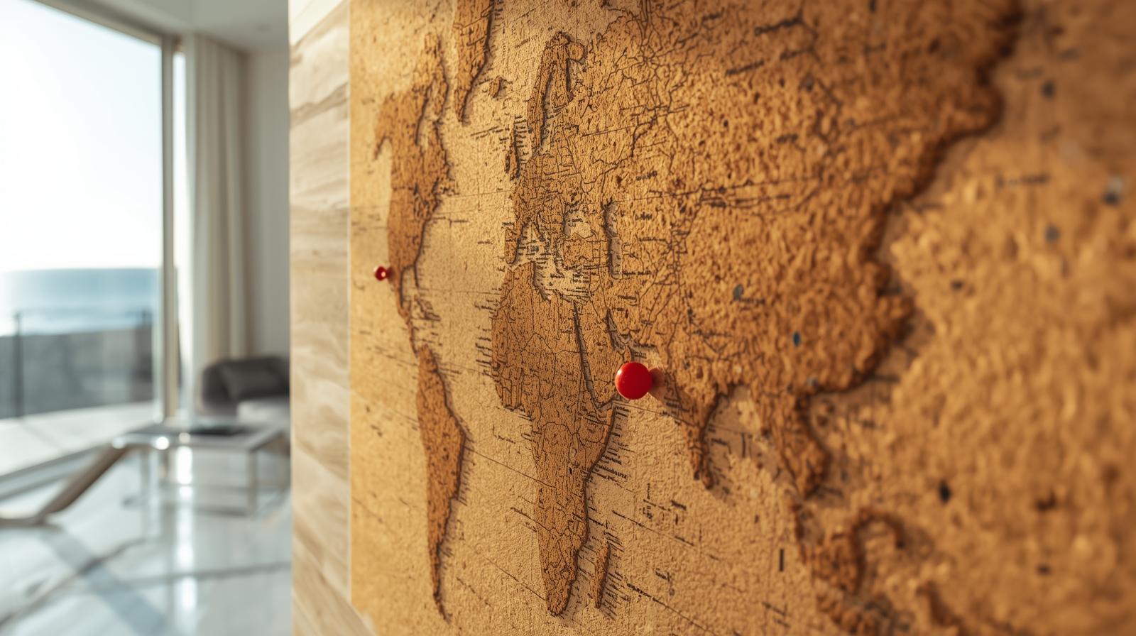 World Map (Cork Board)